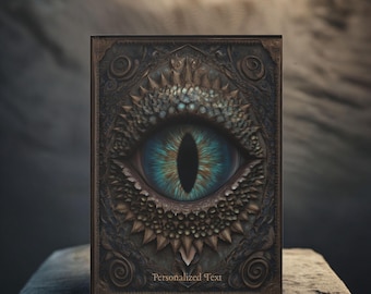 Personalized Dragon Eye Notebook - Fantasy Journal with Custom Text