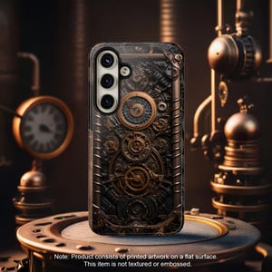Gearworks 2 Handyhülle - Steampunk viktorianisches Design mit Zahnrädern und Uhrwerk für iPhone, Samsung Galaxy und Google Pixel-Geräte