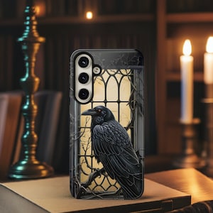 Custodia per telefono The Raven – Design gotico ispirato a Edgar Allan Poe per dispositivi iPhone, Samsung Galaxy e Google Pixel