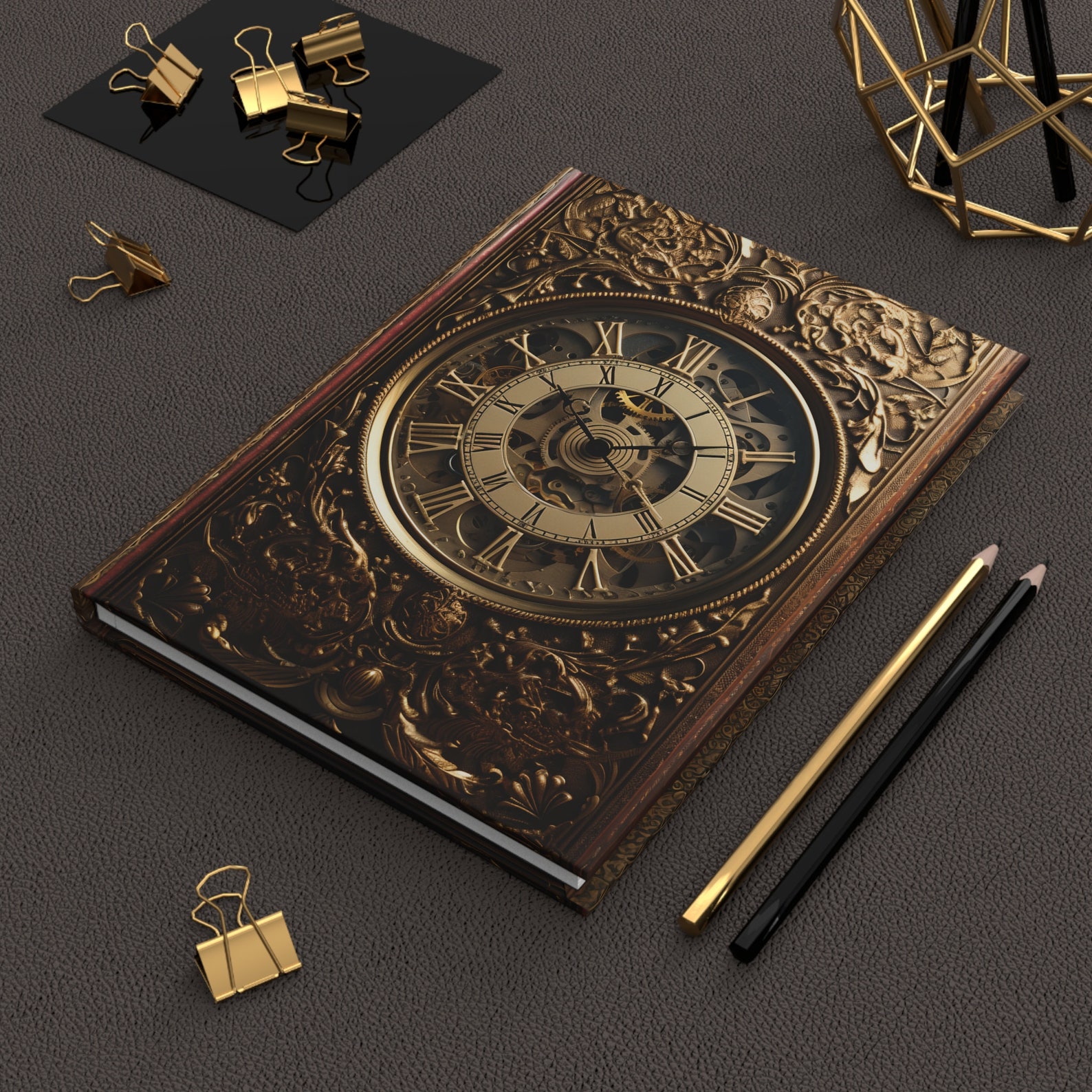 Book of Time Hardcover Notebook – Steampunk Clock Design Journal for ...