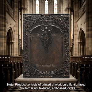 Gothic Angel-dagboek met harde kaft: ingewikkeld Dark Art-notitieboek om te schrijven en te schetsen