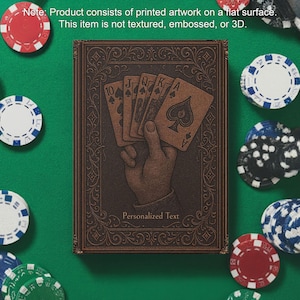Cuaderno de póker Royal Flush: diario de cartas vintage personalizado
