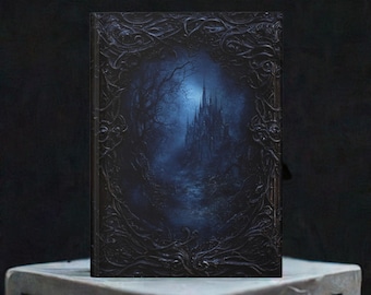 Diário de Castelo Gótico ao Luar - Diário Elegante de Capa Dura para Escrever