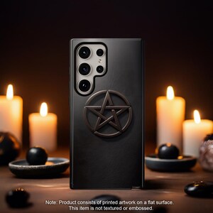 Funda para teléfono Simple Pentacle: diseño de pentagrama de brujería para dispositivos iPhone, Samsung Galaxy y Google Pixel