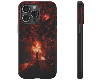 Phone Case - The Road to Hell - For iPhone, Samsung Galaxy, Google Pixel Devices, Death Gothic Design Intricate Demons Devil Hell Satan