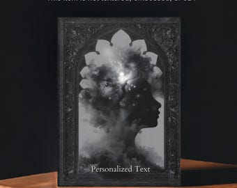 Diário Celestial Onírico - Caderno com Silhuetas Místicas e Texto Personalizado