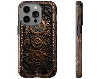 Phone Case - Gearworks #2 - Cases For iPhone, Samsung Galaxy, Google Pixel Devices, Steampunk Phone Case Victorian Design Gears Clockwork