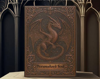 Fire Dragon Personalized Notebook - Custom Fantasy Journal