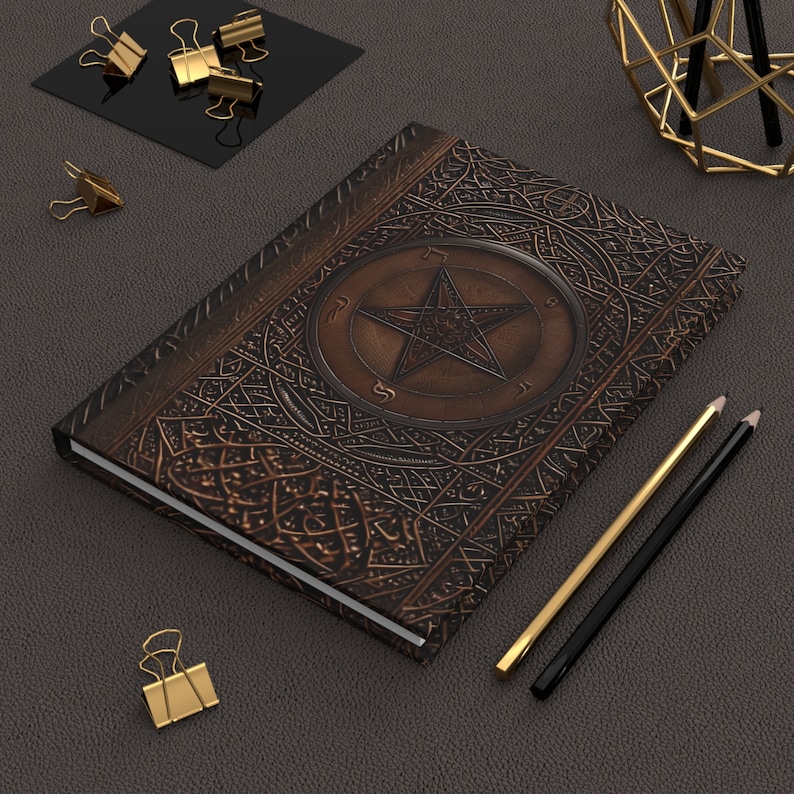 Baphomet Hardcover Notebook – Occult Magick Journal for Spell Book of Shadows zdjęcie 3