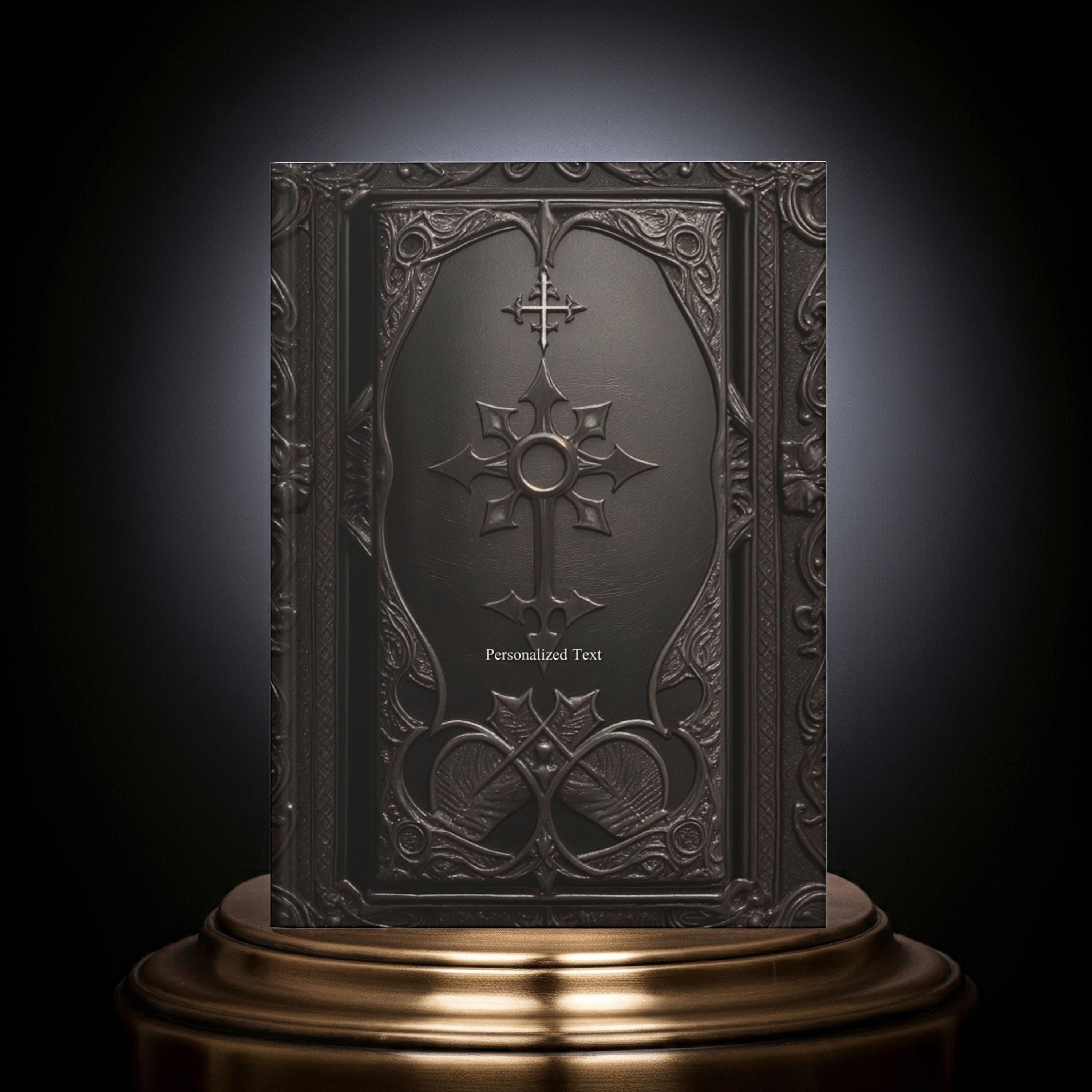 Cross Notebook Gothic Cross Hardcover Notebook – Dark Elegant Journal for Writing and ...