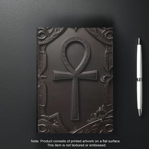 Ankh Hardcover Notebook – Egyptian Key of Life Design Journal for Witchcraft and Occult Magic