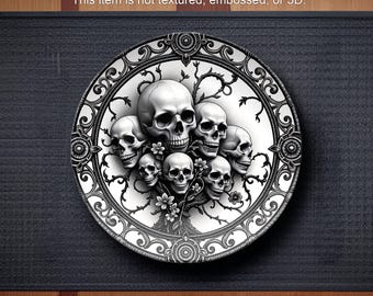 Gothic Schädel Cluster Speiseteller - Dark viktorianischen Skelett-Dekor