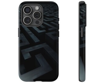Phone Case - Black Maze - Cases For iPhone, Samsung Galaxy, Google Pixel Devices