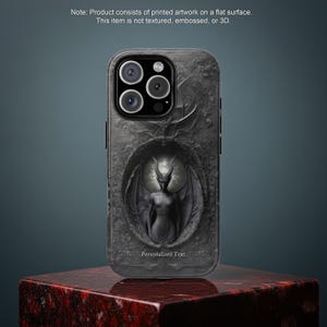 Dark Gothic Demon Handyhülle - Personalisiertes Nachtkreaturen Design