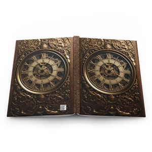 Book of Time Hardcover Notebook – Steampunk Clock Design Journal for ...