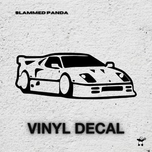 FERRARI F40 Vinyl Decal  Car Sticker Nissan Logo Decal  Car Enthusiast  Decal  Automotive Decal  Window Decal Wall Decal Gift for Car Lovers