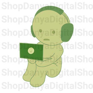 Smiski PNG, Clipart Smiski, Cute Smiski, Smiski Studying Series, Smiski Digital File, Print-and-Cut, Digital Download