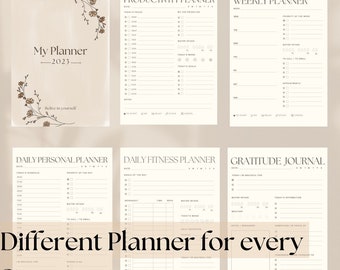 Digitale planner, 26 pagina's, dagplanner, weekplanner, fitnessplan, tracker, doeltracker, fitnesstracker, dagboek