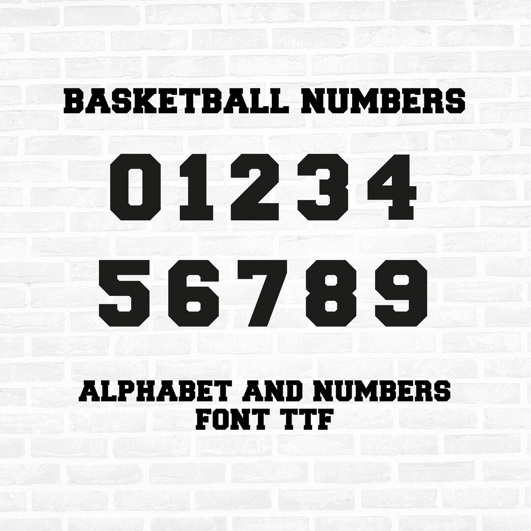 Basketball Font, Basketball Numbers, Basketball Alphabet