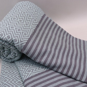 Turkish bedspread, Cotton blanket, Bed cover, Sofa Blanket, Personalized gift blanket, 80&#39; x 108&#39; Decorative blanket, Cozy Bed Throw, mint