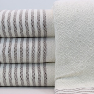 Cozy blanket, Turkish blanket, Bed cover, Personalized blanket, Camping blanket, Sofa cover, Throws, 70&#39; x 80&#39; Cotton throw, beige
