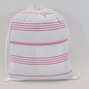 Pack and towel, Beach bag and towel, 12 x 16' Custom gift bag, Cotton Bag, Holiday bag, Weekender bag, Gift for her, w-fuch Sltn / Backpack