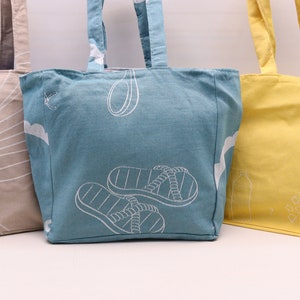 Set tote bag, 3 pieces set bag, Cotton bag, Set pool bag, Summer bag, Shopping bag, Beach tote bag, Swim bag, 12 x 16' Set hand bag, TB/Set2