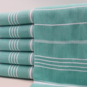 House gifts Turkish hand towel, Face towel, Dish towel, Cotton towel, Kitchen accessories, Head towel, Tea towel, 20' x 36' Teal Green, Sltn