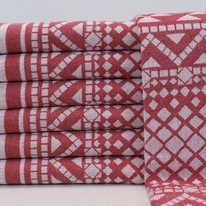 Bridesmaid towel, Cotton Peshtemal, Bachelorette party towel, Bath towel, Turkish towel, Sauna towel, Custom gift 32&#39; x 68&#39; red Aztek-Jk