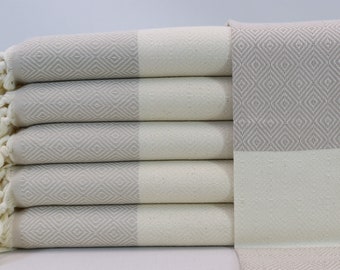 Turkish hand towel, Face towel, Head towel, Tea towel, Housewarming gift, Dish towel, Kitchen towel, Cotton towel 18' x 36' tan Diamnd/Peskr