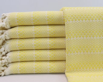 Bachelor towel, Turkish towel, Massage towel, Spa hammam sauna towel, Personalized gift towel, Organic Cotton towel, 38' x 64' yellow, Dntl