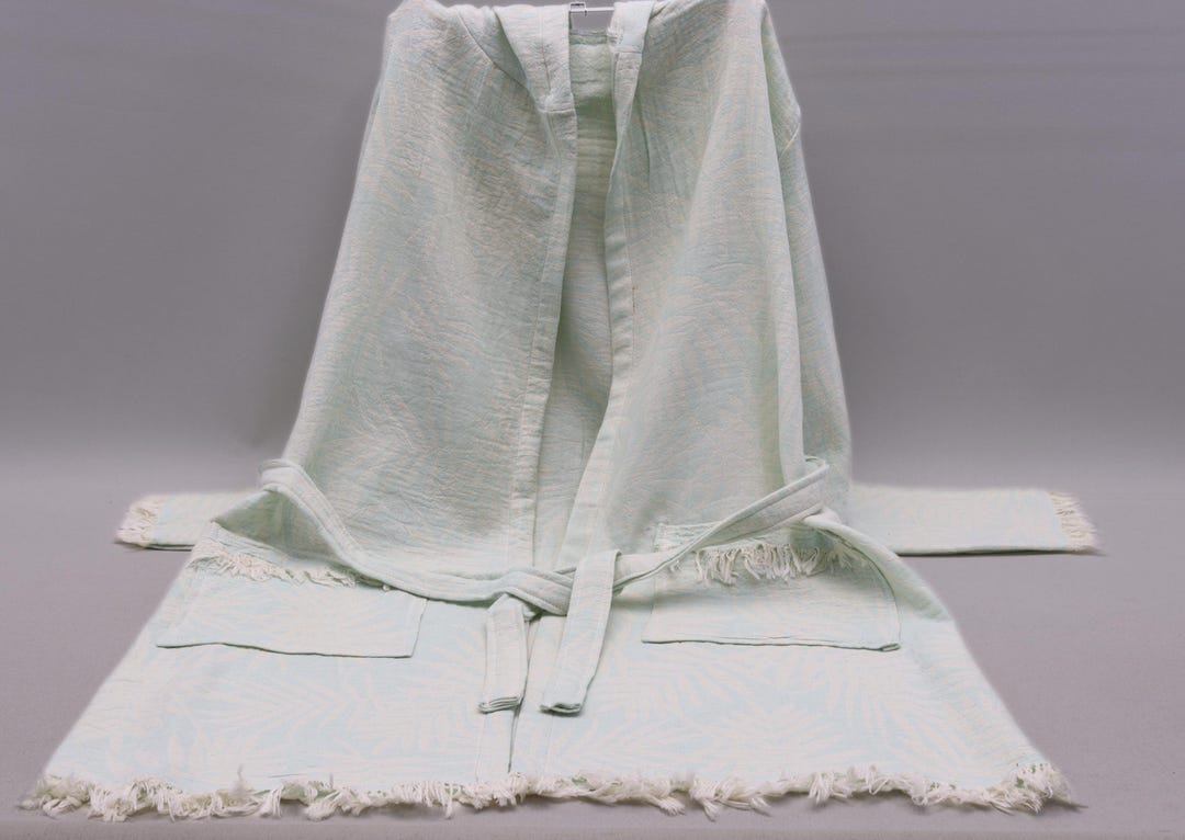 Handmade Kimono, Organic Cotton Robe, Beach Robe, Turkish Bathrobe ...