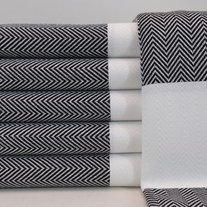 Spa towel, Turkish towel Beach towel, Decorative towel, Bulk towel, Hammam towel, Personalized gift towel, Bath towel 40' x 70' black-w Misr