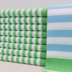 Striped towel, Beach peshtemal, Turkish cotton towel, Bachelorette towel, Bath towel, Sauna towel, Pool towel, 40&#39; x 70&#39; parakeet-sky Amrcan