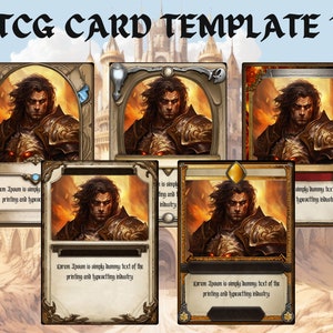 Tcg Fantasy Kartenvorlage | Sammelkartenspiel | PNG-Dateien | Digitales Produkt