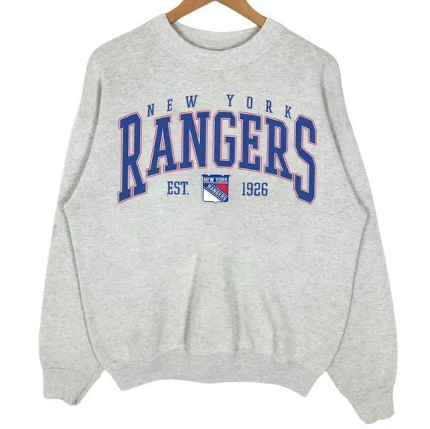 New York Rangers, Vintage New York Rangers Basic Shirt - Ink In Action