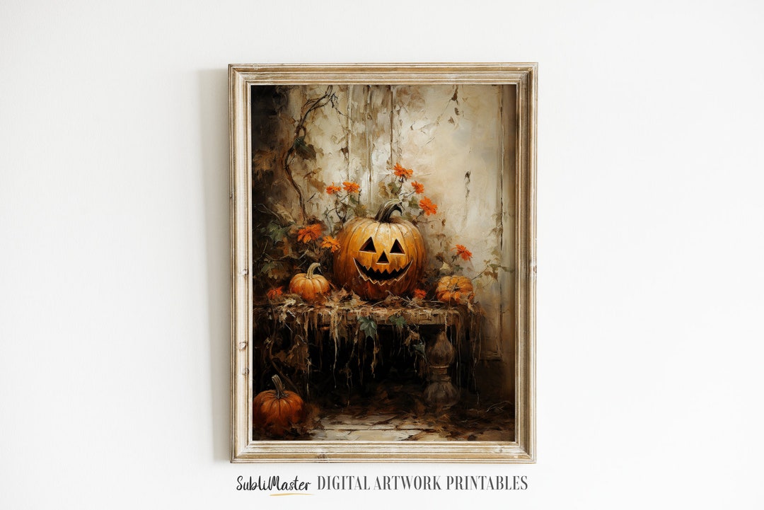 PRINTABLE Halloween Pumpkins Wall Art Autumn Decor Wall Etsy