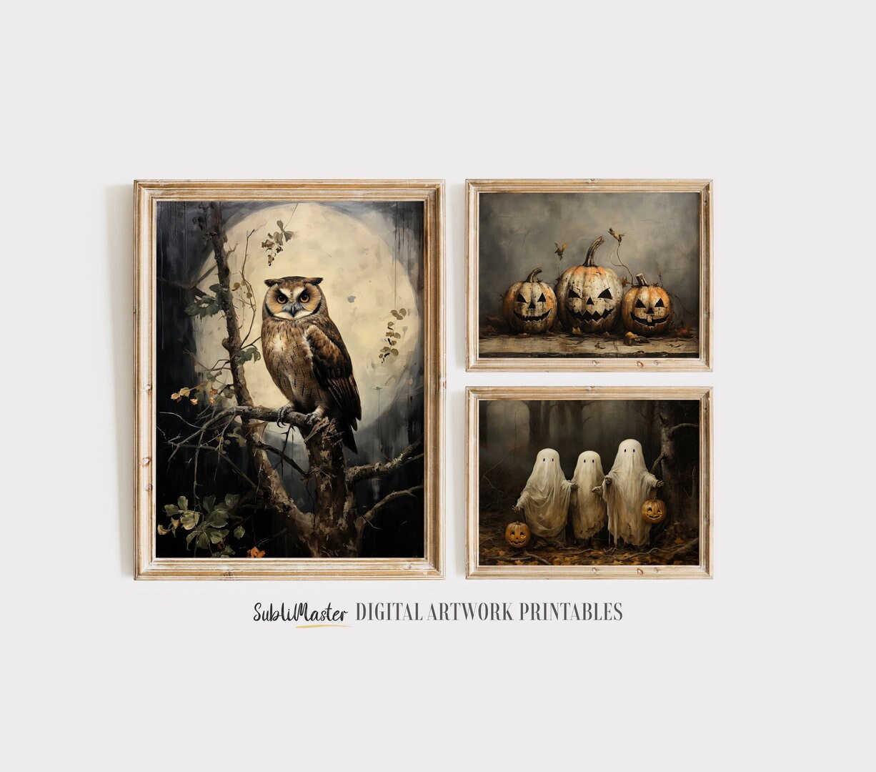 Printable Halloween Gallery Wall Set of 10, Vintage Whimsigoth Decor ...