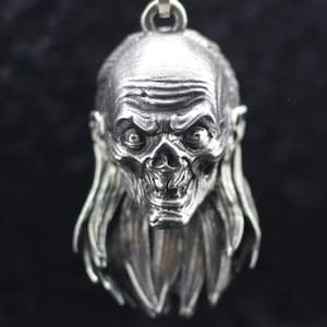 Cryptkeeper head jewelry pendant. Tales from. Old horror series jewelry. Crypt figure head. Halloween gift. Volumed head cryptkeeper hair