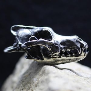 Dog Skull Ring Etsy