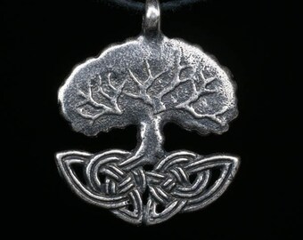 Celtic Viking tree of life pendant Yggdrasil. Viking mythology Tree Arbor mundi Celtic knots curls. Accurate scandinavian symbol Nord