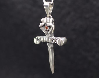 Gonzo First Silver Pendant Necklace Hunter Thompson Johnny Gonzo First Silver Pendant Necklace Hunter Thompson Johnny
