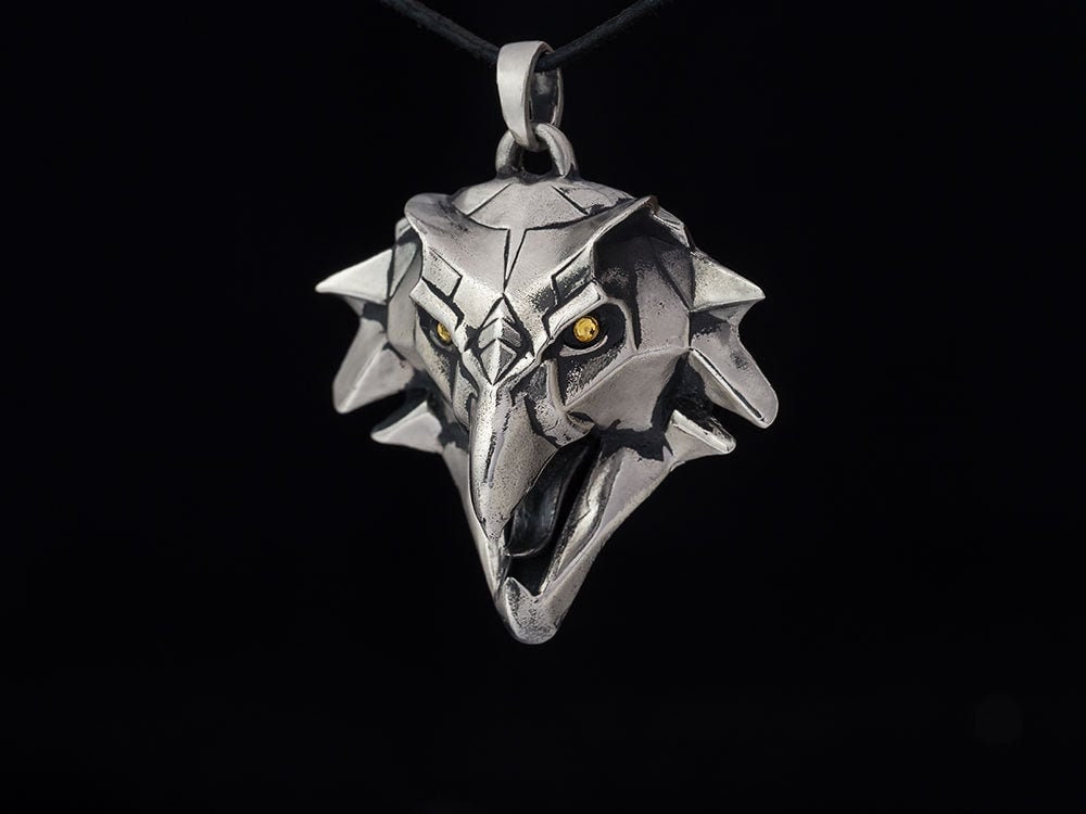 Griffin Gryphon Griffon Medallion Pendant. Fantasy Game Griffin