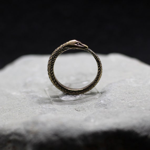 Ouroboros Snake Eating Tale Jewelry Ring. Ancient Symbol Snake