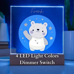 Personalized Night Light for Baby Boy · Cute LED Night Light Plaque for Kids Room · Custom Night Light