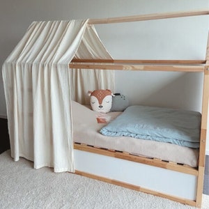 Pack ciel de lit + toit en bois pour lit cabane Kura Ikea –
