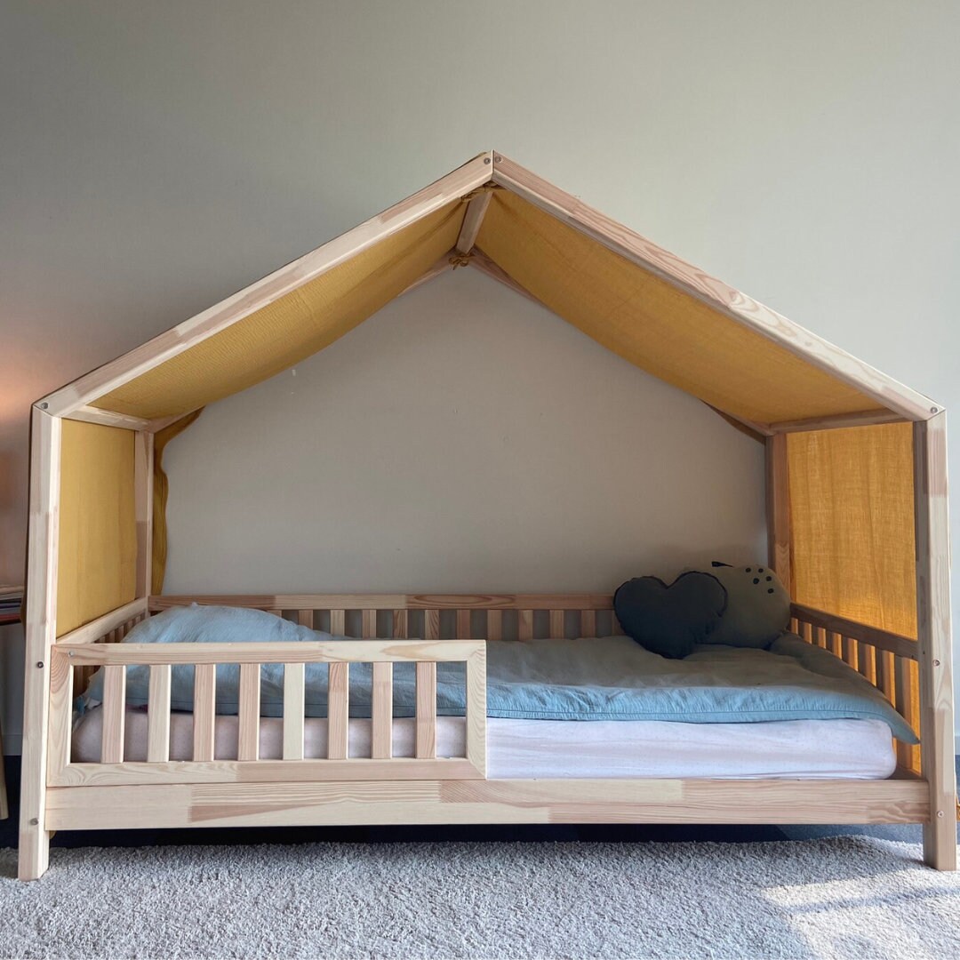 Avec votre propre tissu - en diamètre 12 cm coussin, traversin pare-chocs,  tour de lit bébé ou pour lit cabane avec lanières d'attache. - Un grand  marché