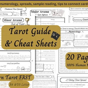 Gids voor tarotkaarten voor beginners: spiekbriefjes en betekenissen (pdf) Leer tarot snel!