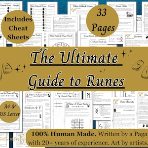 Runes Grimoire: Ultimate Guide to the Elder Futhark + Cheat Sheets (Printable PDF)