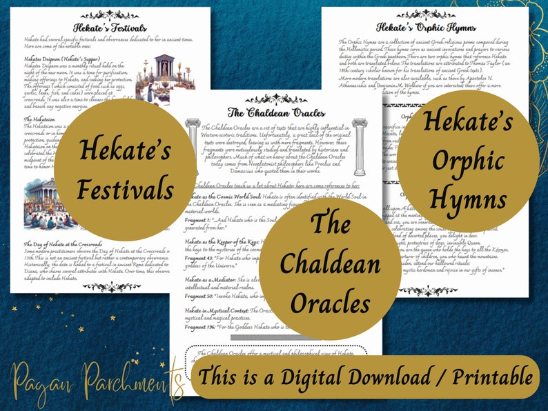 Hekate Grimoire Printable: Work with the Greek Goddess of Witches, Hecate Book of Shadows (PDF) image 4